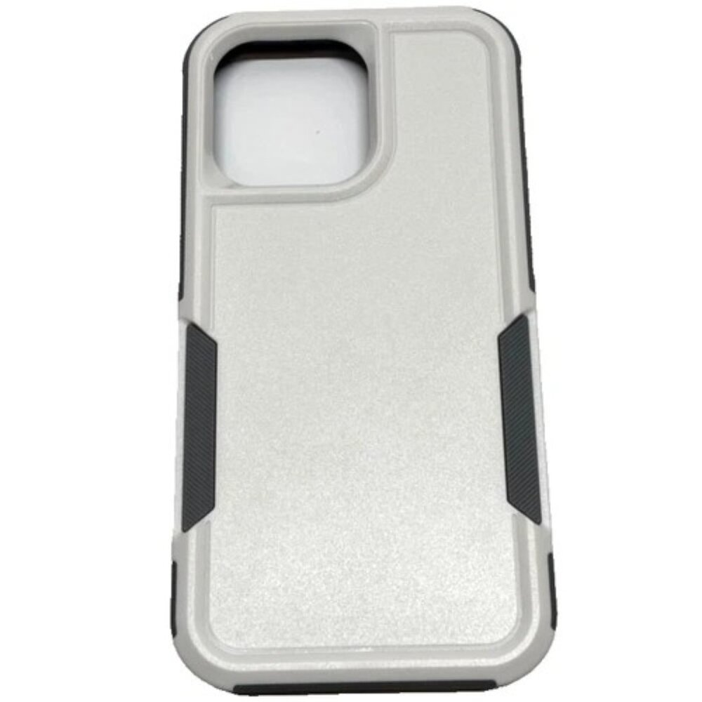 iphone 14 Pro Max Phone Case White Grey Rugged Anti-Scratch Mag Safe Shock-Proof